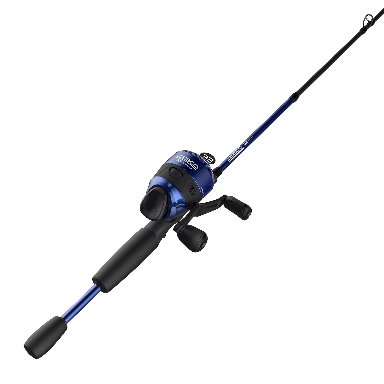 Zebco 33 Customz Blue 6′ 2 Piece Medium Spincast Combo