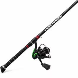 Zebco Rhino Tough Glowtip Spinning Combo – 5’6″ – Medium Light – 13 Fishing Code Neon Spinning Reel