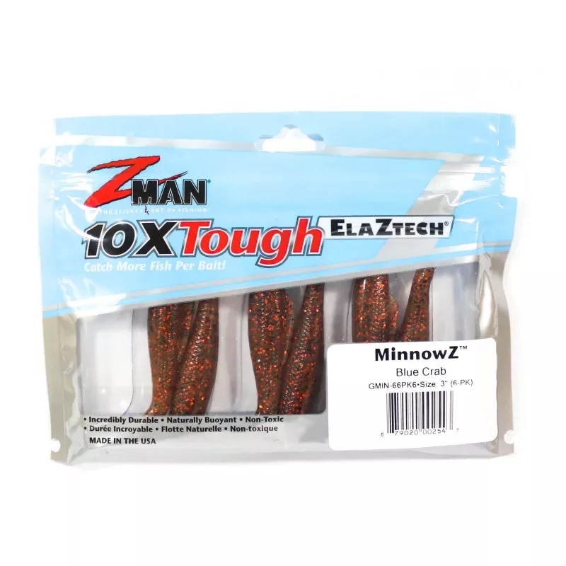Zman Soft Lure MinnowZ 3 Inch 6/Pack Blue Crab (2543)